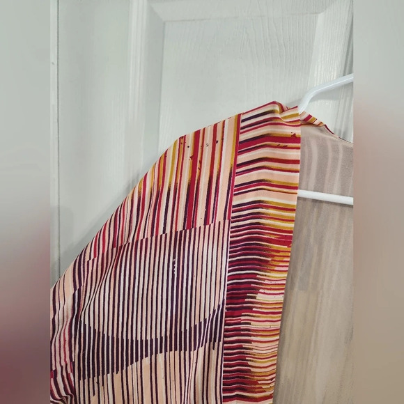 CAbi striped Mon Ami kimono lined geo artsy craftcore relaxed fit open sz medium - Picture 7 of 14